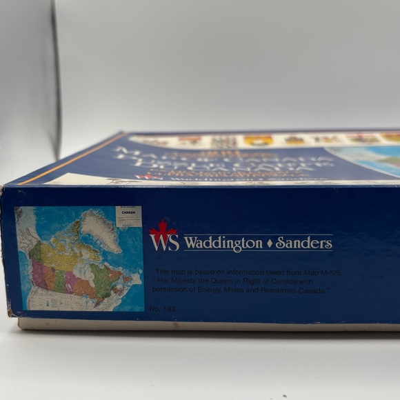 Vintage Map Of Canada 300 Piece Jigsaw Puzzle Waddington Sanders 35" X 22" 1980s - Picture 6 of 7